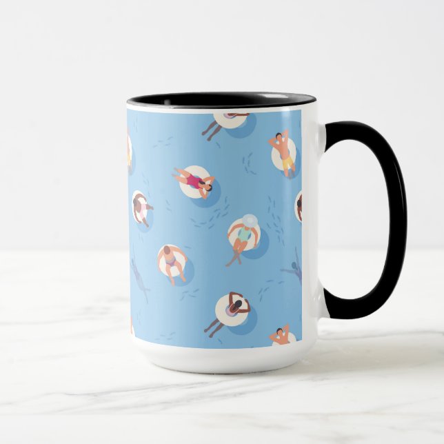 Mug Flottant dans le Motif de la rivière Lazy (Droite)
