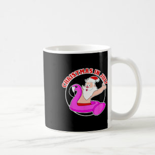 Mug Flotteur de piscine flamant rose Santa Christmas I