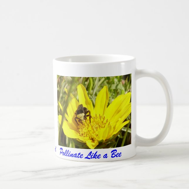 Mug Flottez comme un papillon et pollinisez comme une (Droite)