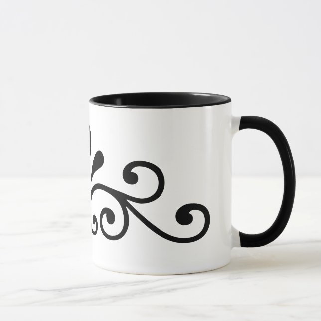 Mug Flourish black design (Droite)
