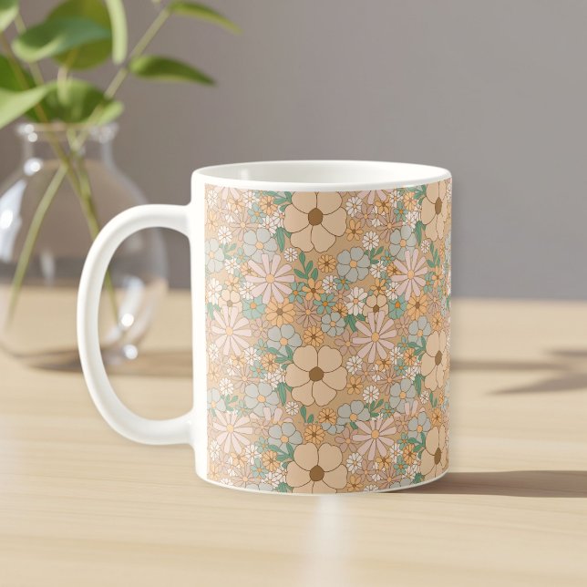 Mug Flower cup Boho flower cup Cottage heart cup (Créateur téléchargé)