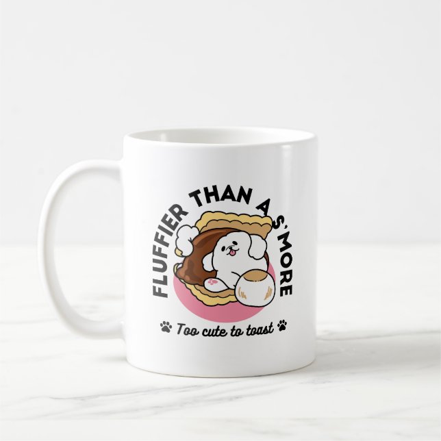 Mug Fluffier Tha’more - Chien mignon et Pun de dessert (Gauche)