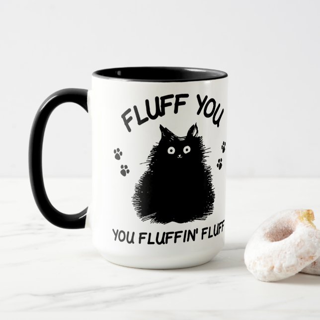 Mug Fluffin Vous Fluffin Fluff Kitty Chat (Avec donut)