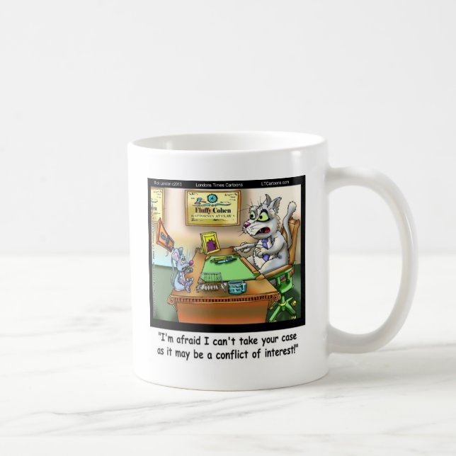 Mug Fluffy Cohen Atty @Claw Funny Chat et avocat (Droite)