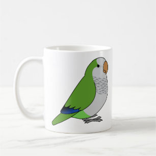 Mug Fluffy gibier green quaker parrot cartoon drawing