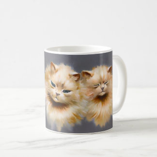 Mug Fluffy Persian Cats Vintage Louis Wain Feline Art