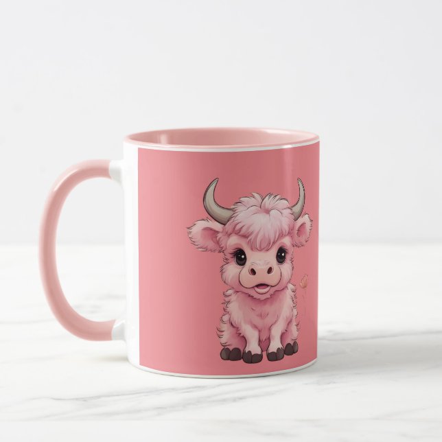 Mug Fluffy Rose Highlands Scottish Cow (Gauche)
