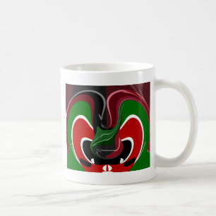 Mug Fluid Kenya : Drapeau National Art Abstrait Text