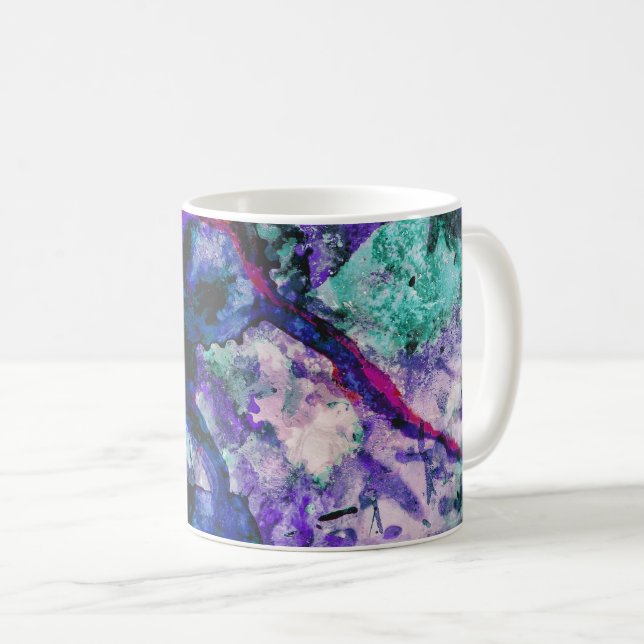 Mug Fluorite Crystal Geode Marbre Abstrait (Devant droit)