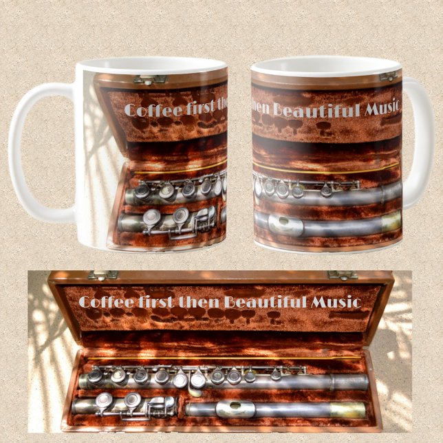 Mug Flûte en Coque Vintage Belle musique Photographie (Créateur téléchargé)