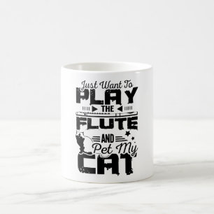 Mug Flûte et chat