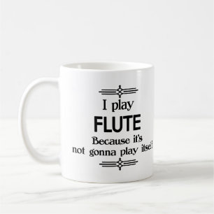 Mug Flûte - Jouer Elle-Même Drôle Musique Déco