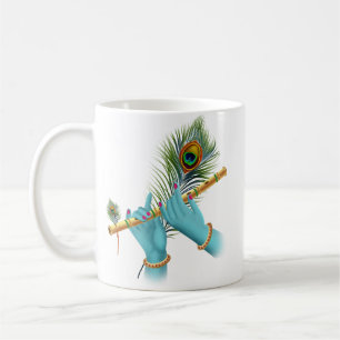 Mug Flûte_Mains_Peacock Feather_Lord Krishna