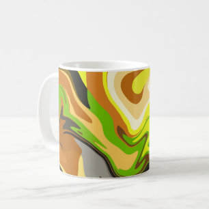 Mug Flux Abstrait de Couleurs Terreuses et Naturelles