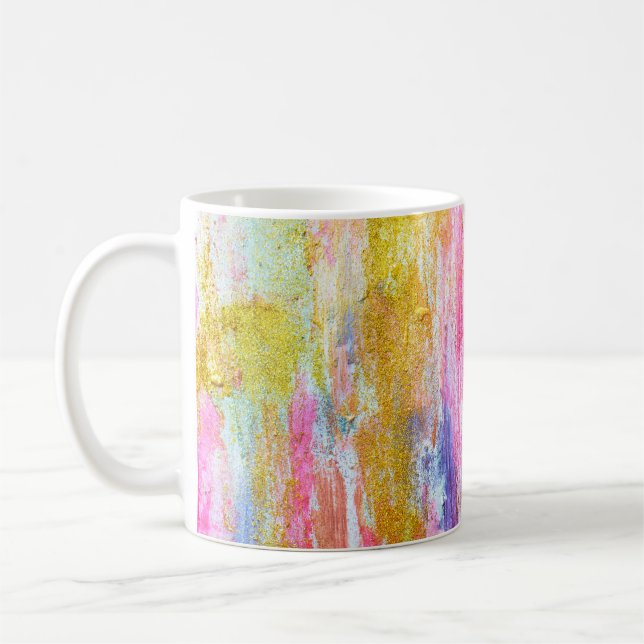 Mug Flux Abstraits de peintures au mur. Texte moderne (Gauche)