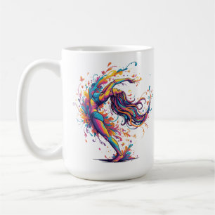 Mug Flux de danse vibrant Abstrait Art féminin