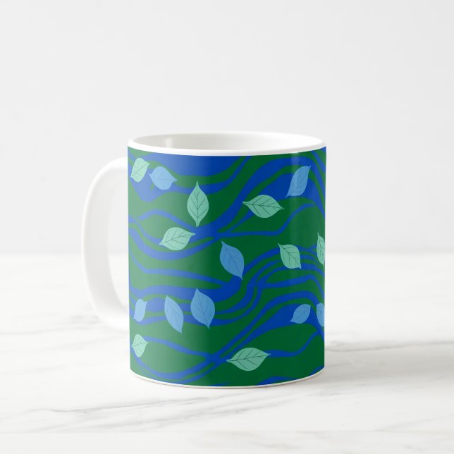 Mug Flux Élémentaire Émeraude Vert Bleu Cobalt avec Fe (Devant gauche)