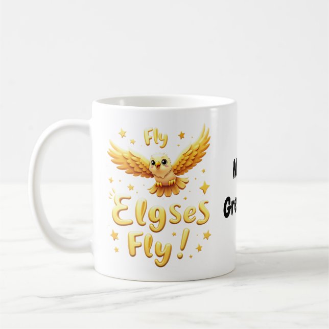 Mug Fly Elgses Fly Art inspirant de l'aigle  (Gauche)
