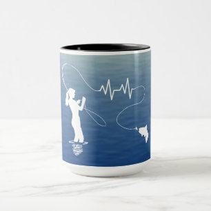 Mug Fly Fishing Heartbeat Fly Girl