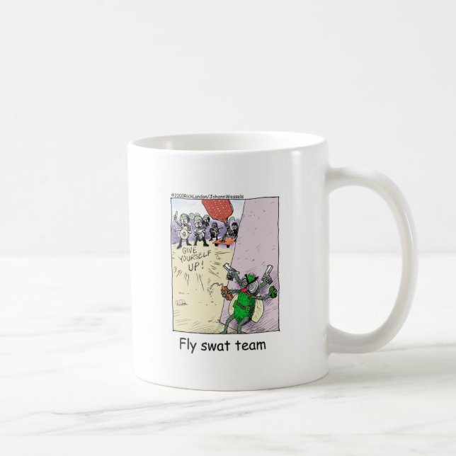 Mug Fly Swat Team Funny Police Cadeaux & Objets de col (Droite)