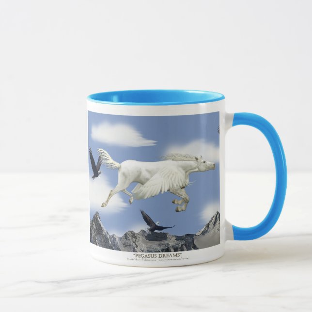 Mug Flying Pegasus, Eagle & Mountains Imaginaire Art (Droite)