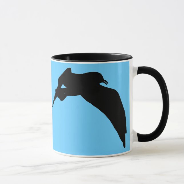 Mug Flying Sea Gull Black Silhouette Personnalisable M (Droite)