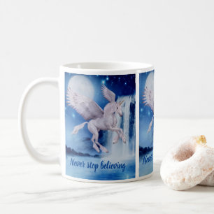 Mug Flying Unicorn Waterfall croire Inspirational