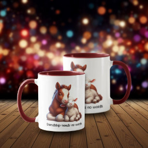 Mug Foal & Lamb Best Friends Partagez un moment de con