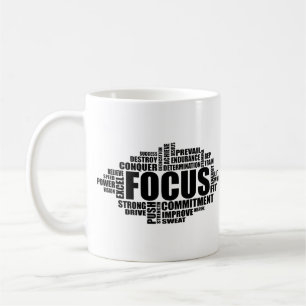Mug FOCUS – Conception de nuage de mots motivationnels