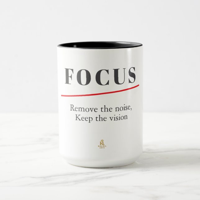 Mug FOCUS Minimalist Motivational  — Clean Mode (Centre)