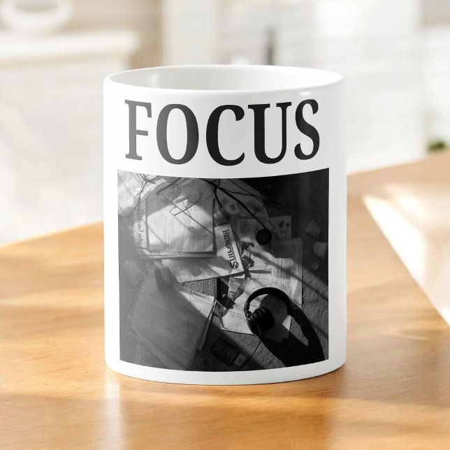 Mug FOCUS - Photographie minimaliste Dark Academia (Créateur téléchargé)