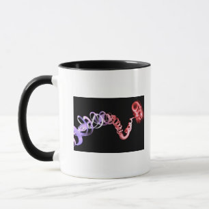 Mug Foetus avec un cordon ombilical fait de brins