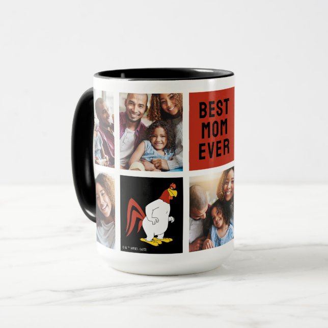 Mug Foghorn Leghorn | Meilleur Collage Photo De Maman (Devant gauche)