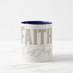 Mug Foi au-delà de la peur Conception de typographie c