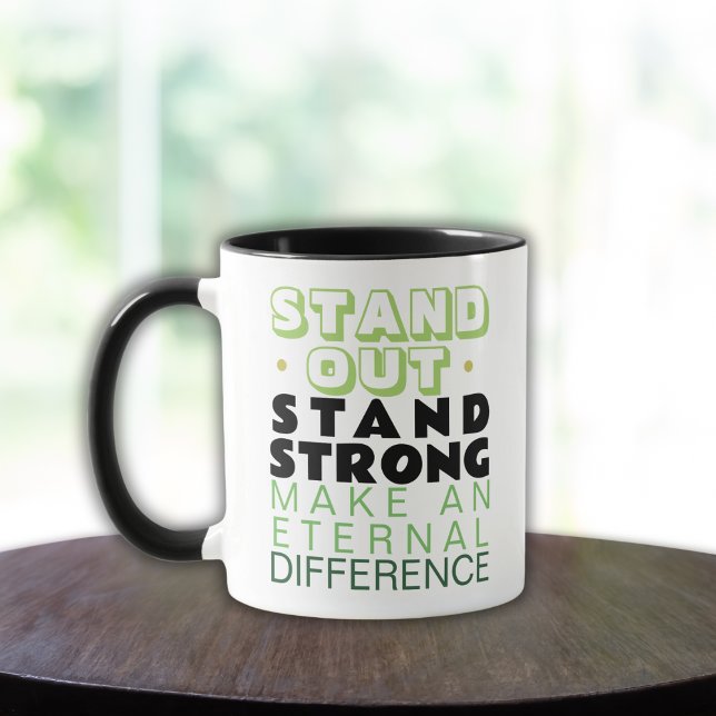 Mug Foi chrétienne audacieuse Motivation Coloré Vert (Créateur téléchargé)