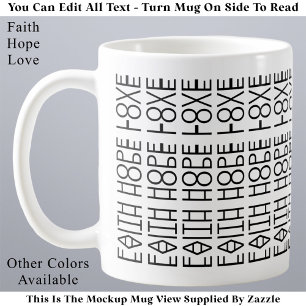 Mug Foi Espoir Amour Message Caché Moderne Personnalis