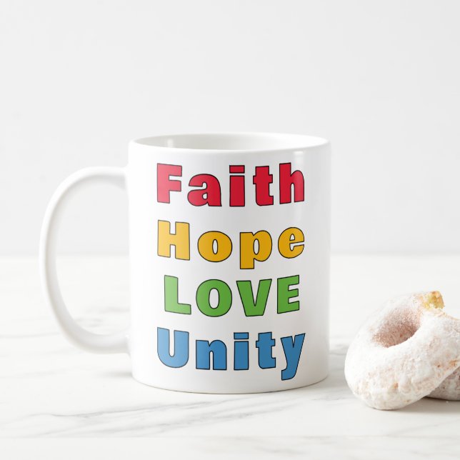 Mug Foi Espoir Amour Unité (Avec donut)