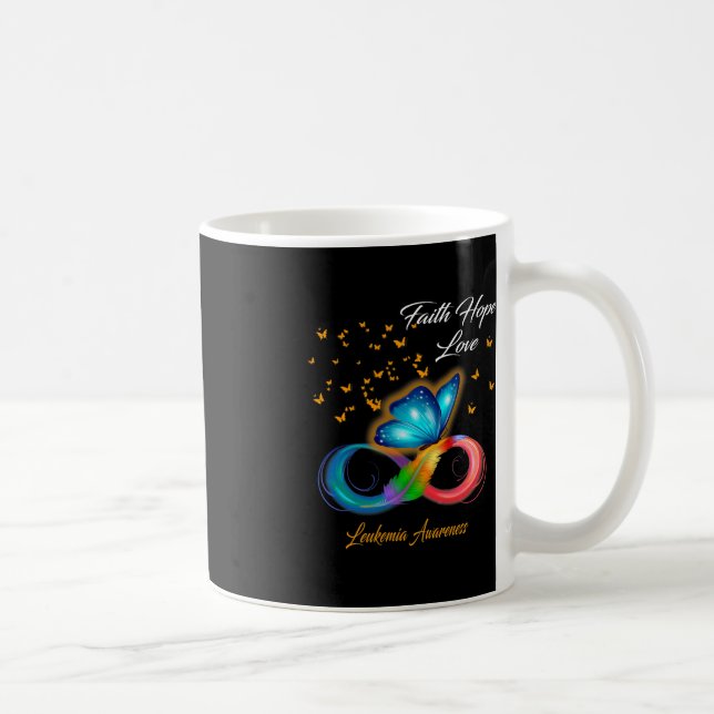 Mug Foi papillon Espoir Aimer Leucémie Sensibilisation (Droite)