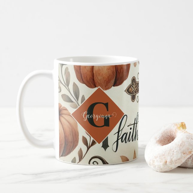 Mug Foi personnalisée et espoir Christian Halloween (Avec donut)