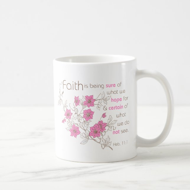 Mug Foi (rose et brun) (Droite)