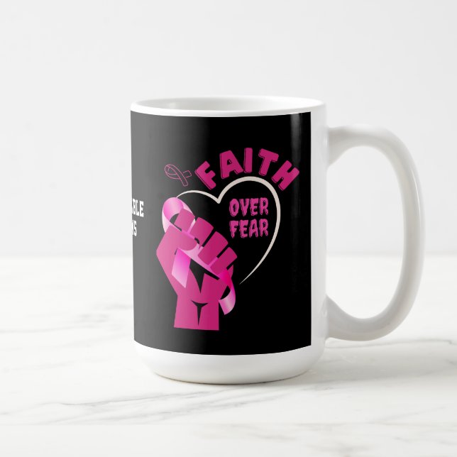 Mug FOI SUR LA PEUR Sensibilisation au cancer du sein (Droite)