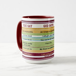 Mug Foi VOUS DITES DIEU DIT Inspirationnel Versets de 