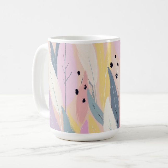 Mug Foliage Abstrait moderne (Devant gauche)