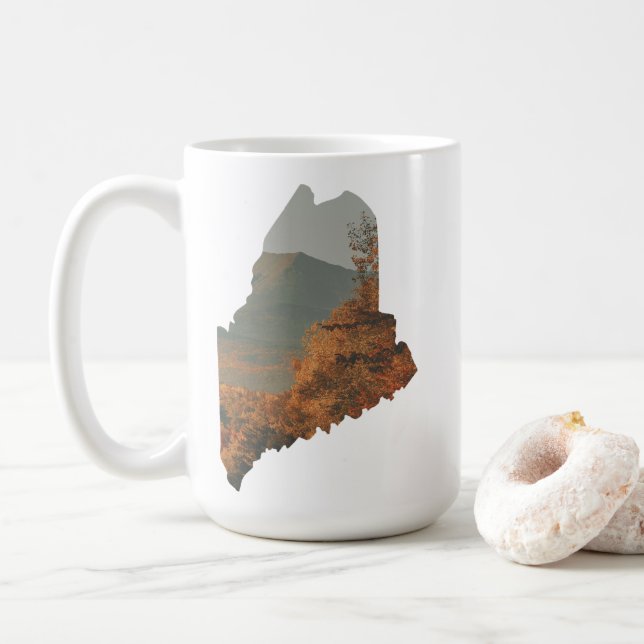 Mug Foliage d'automne sur Katahdin dans le Maine (Avec donut)