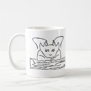 Mug Folk Art Gargoyle noir
