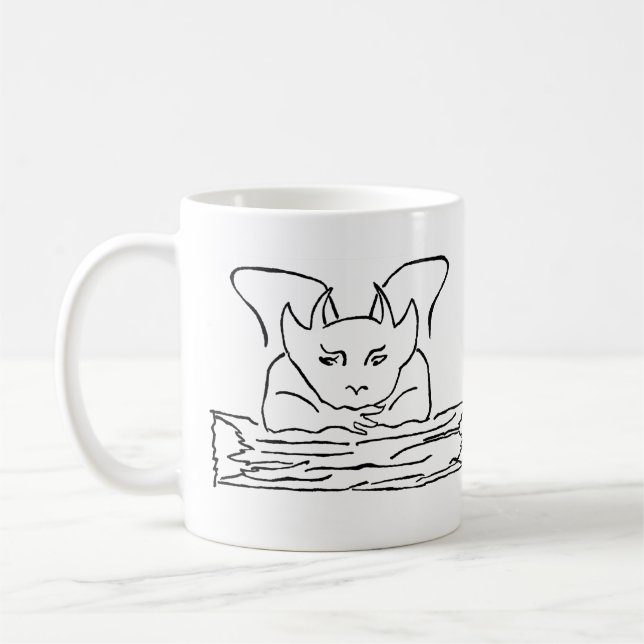 Mug Folk Art Gargoyle noir (Gauche)