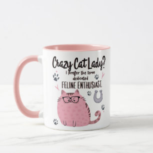 Mug Folle des chats ? Cadeau drôle pour amateur de cha