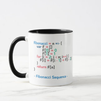 Mug Fonction de séquence Fibonacci| Extrait de code
