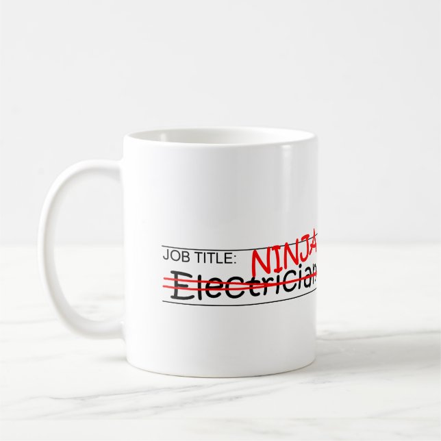 Mug Fonction Ninja - électricien (Gauche)