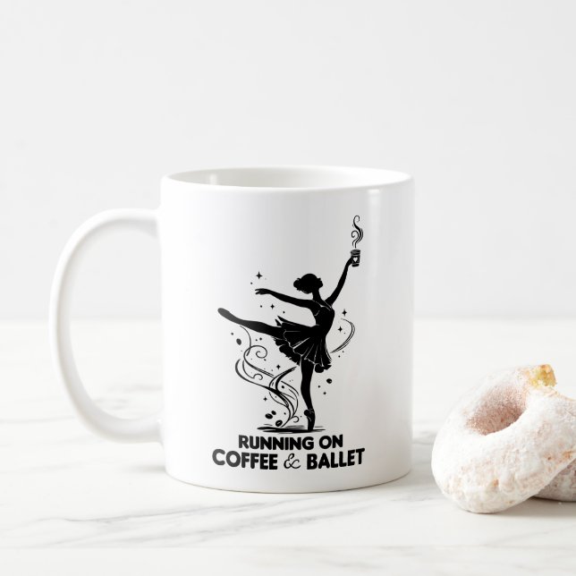 Mug Fonctionne Au Café Et Ballet Prof De Danse Drôle (Avec donut)